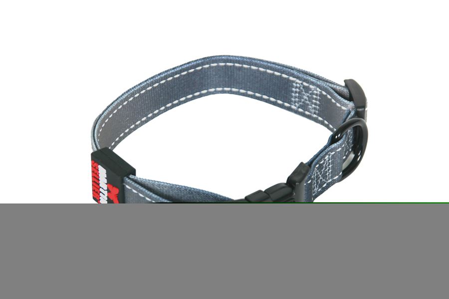 Collier nylon réglable 25/45-65 gris