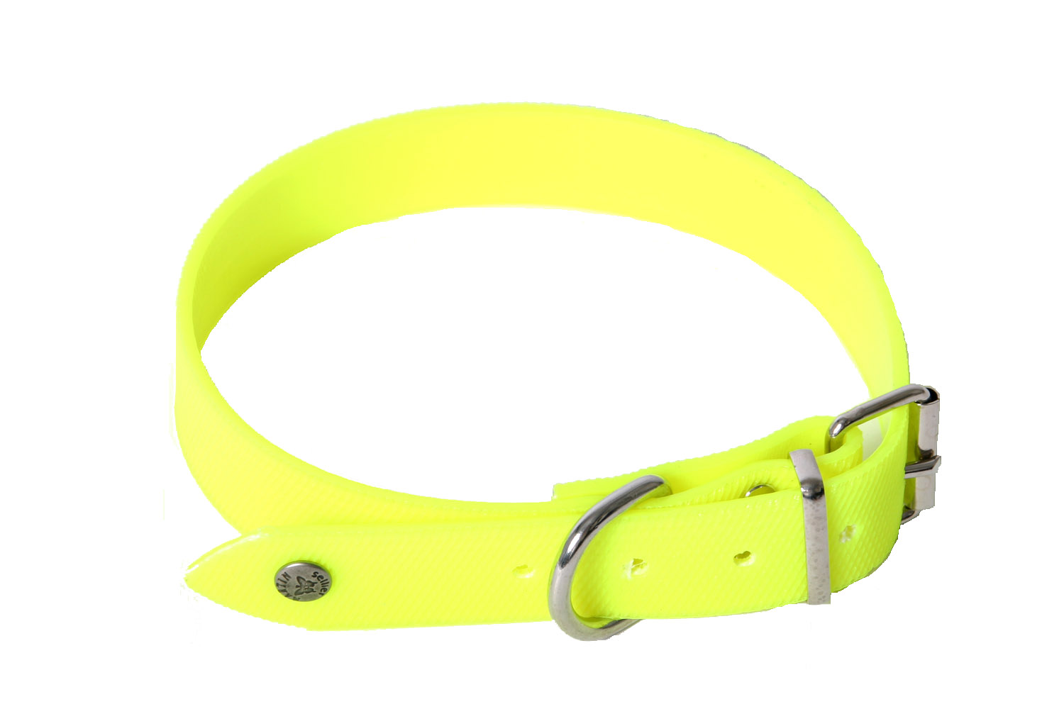 Collier biothane 25-55 jaune pvc