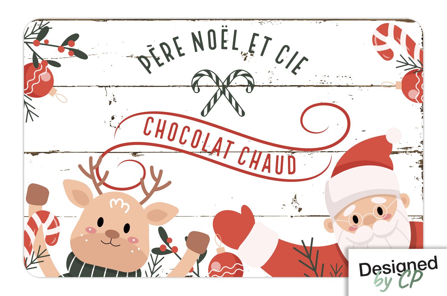 Set de table Chocolat chaud 45x30cm