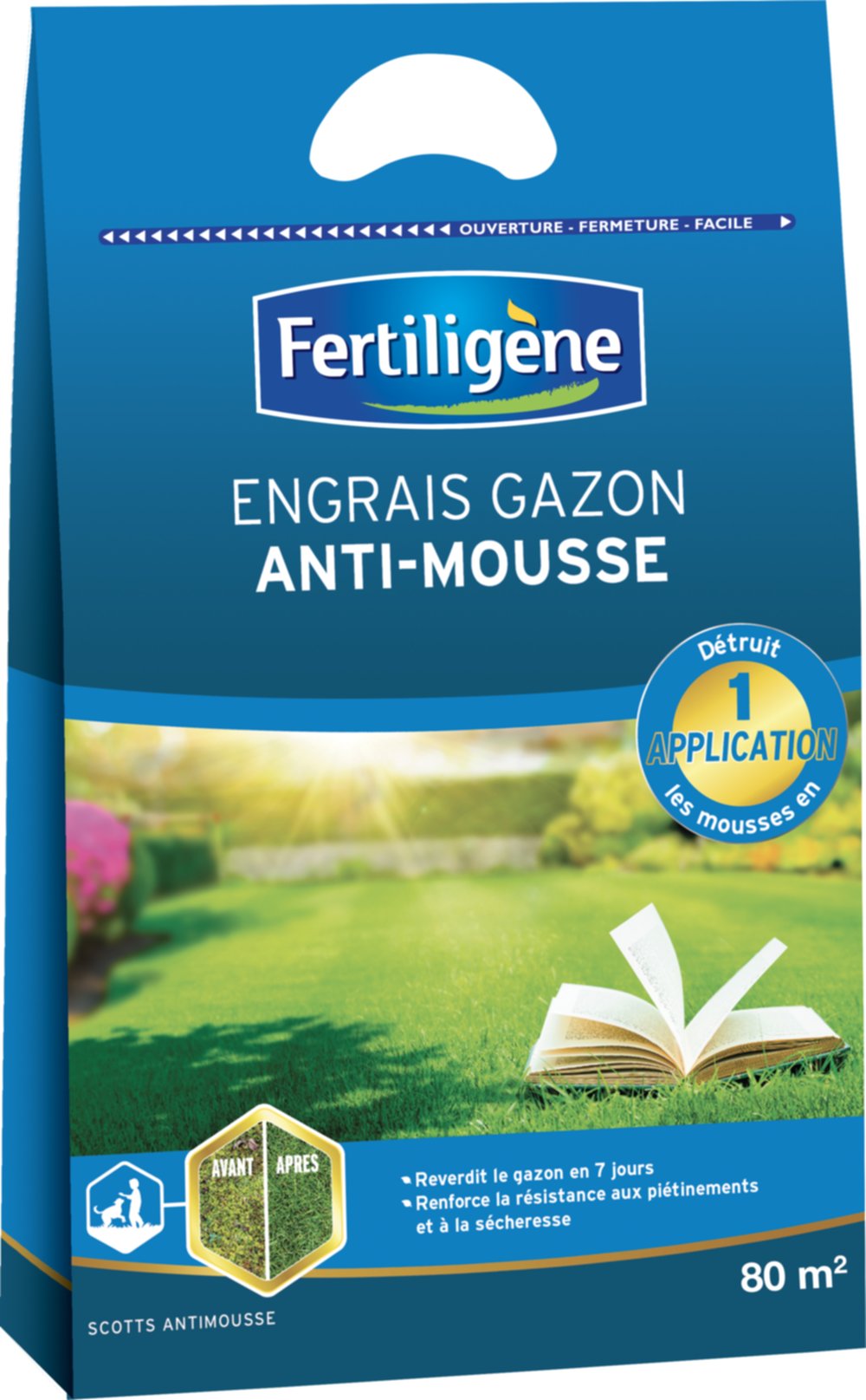 Engrais + antimousse 80m²
