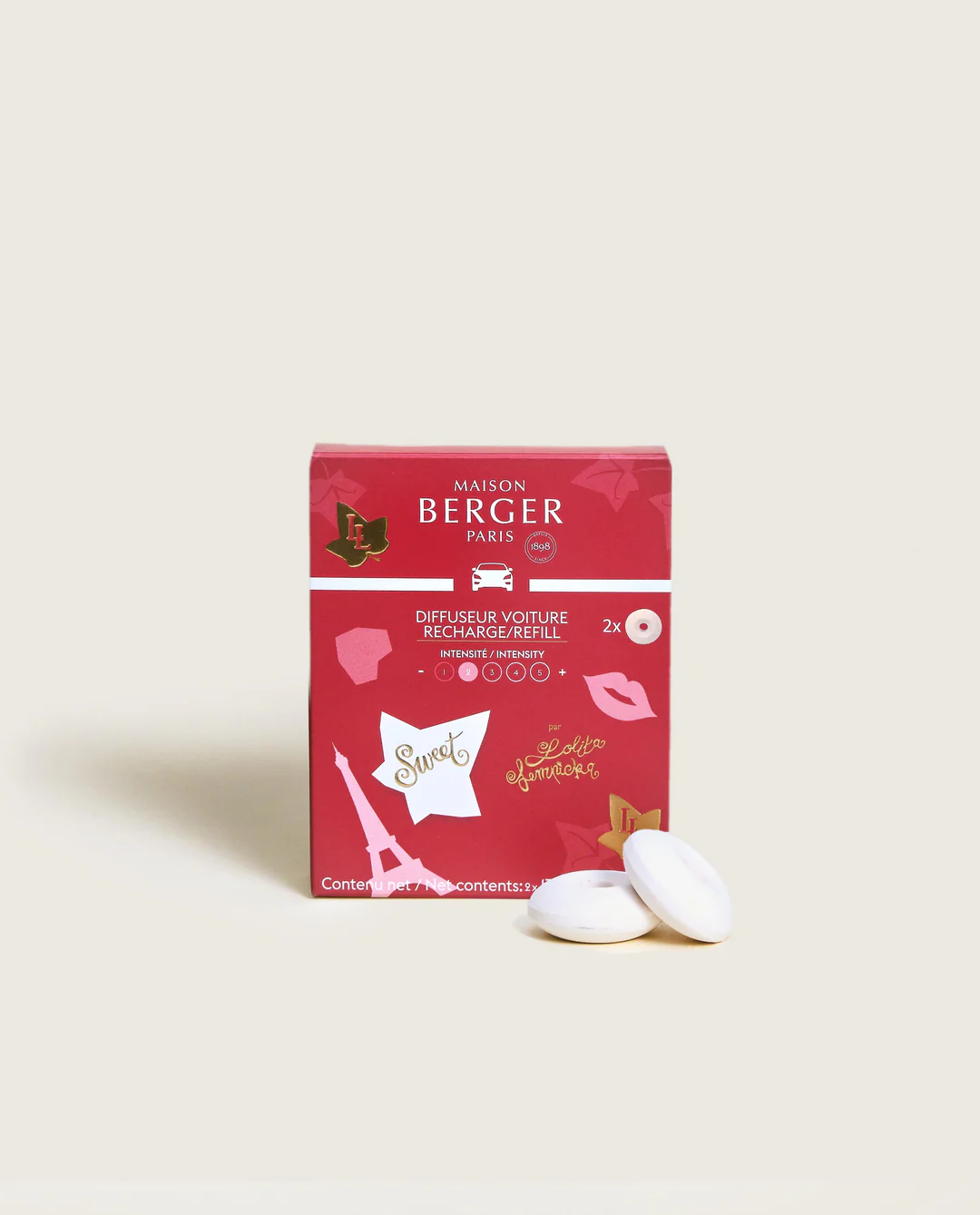 Lot de 2 recharges pour diffuseur voiture - MAISON BERGER