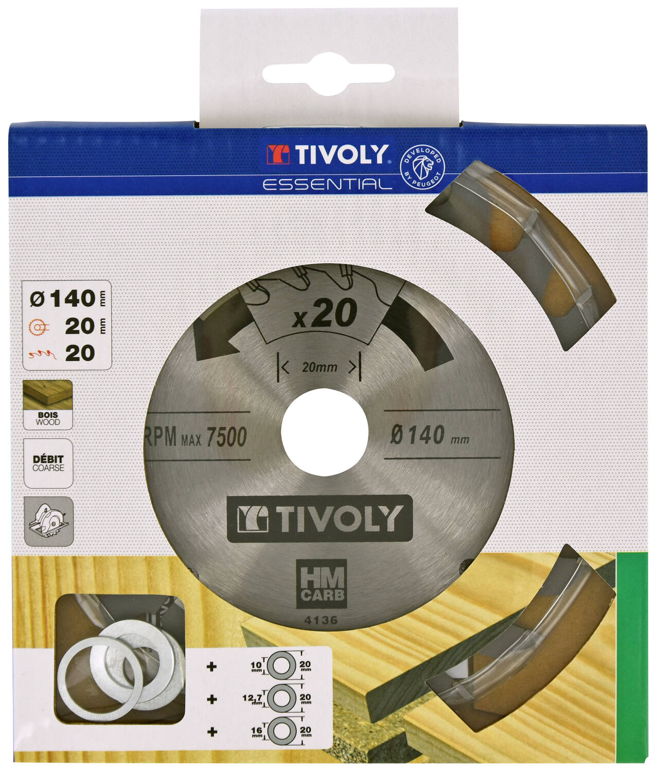 Lame de scie circulaire pour bois/plâtre Ø140 mm- TIVOLY