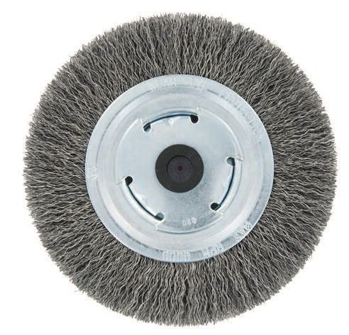 Brosse de touret fil acier ondulé / métal ø150x15