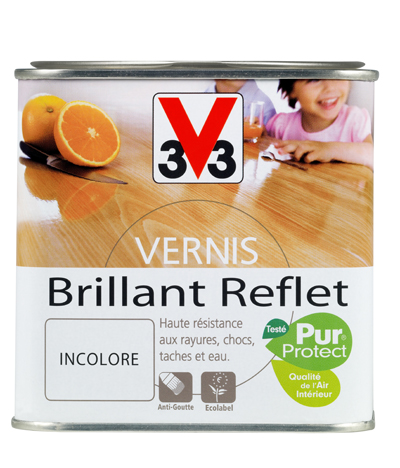 Vernis brillant meubles & boiseries reflet incolore 0,5 L - V33
