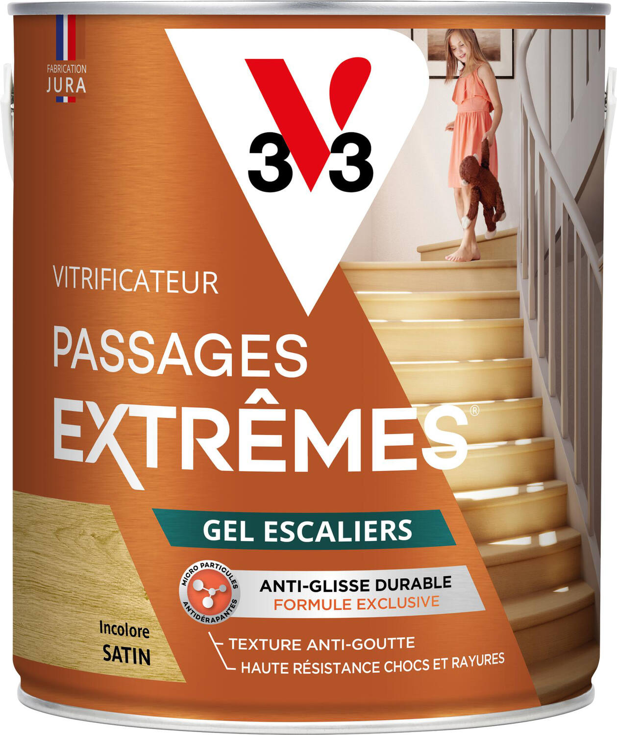Vitrificateur gel escalier satin incolore 0,25 L - V33