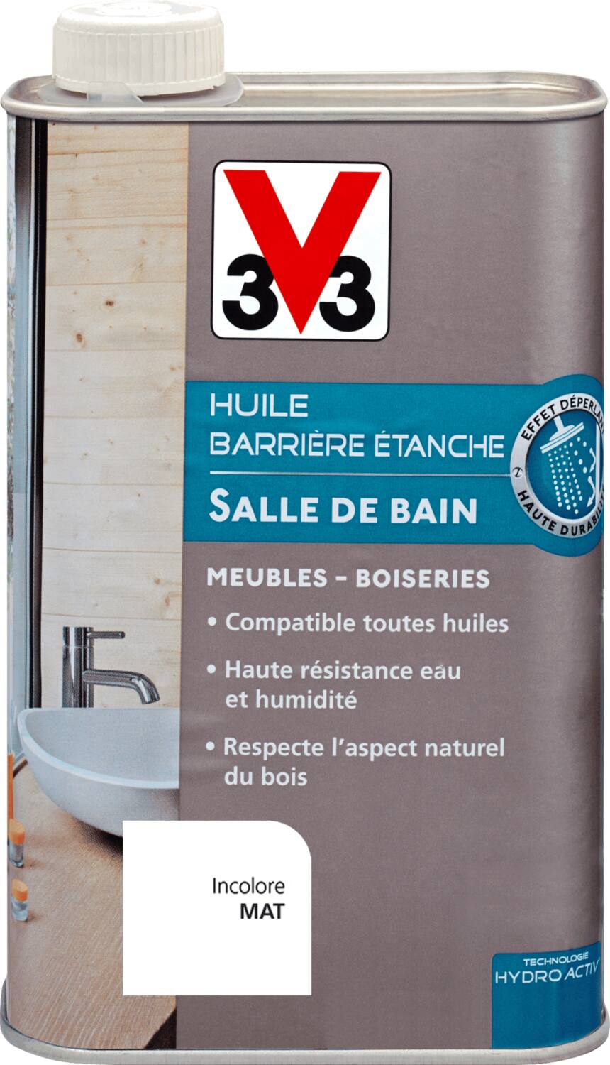 Huile barrière étanche incolore 0,5 L - V33