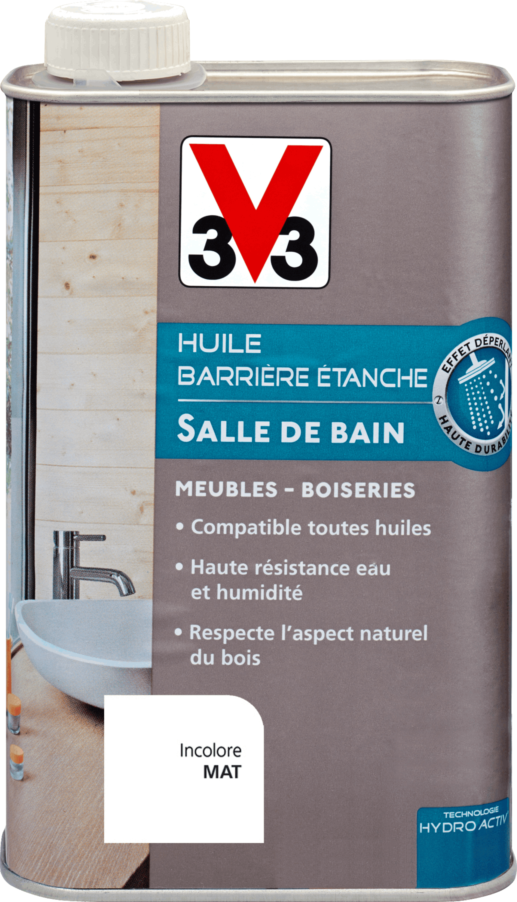 Huile barrière étanche incolore 0,5 L - V33