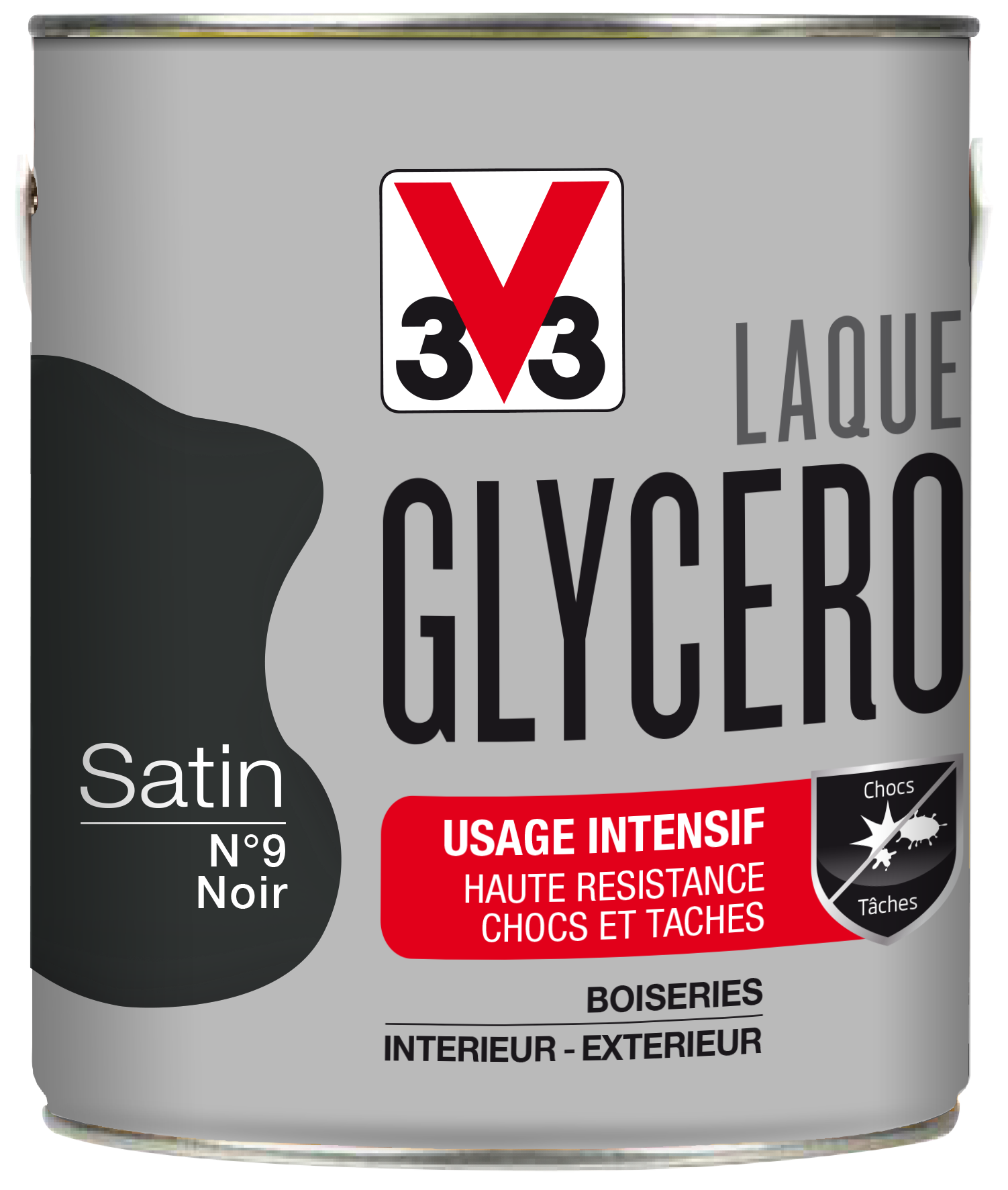 Laque glycero satin 2L noir - V33