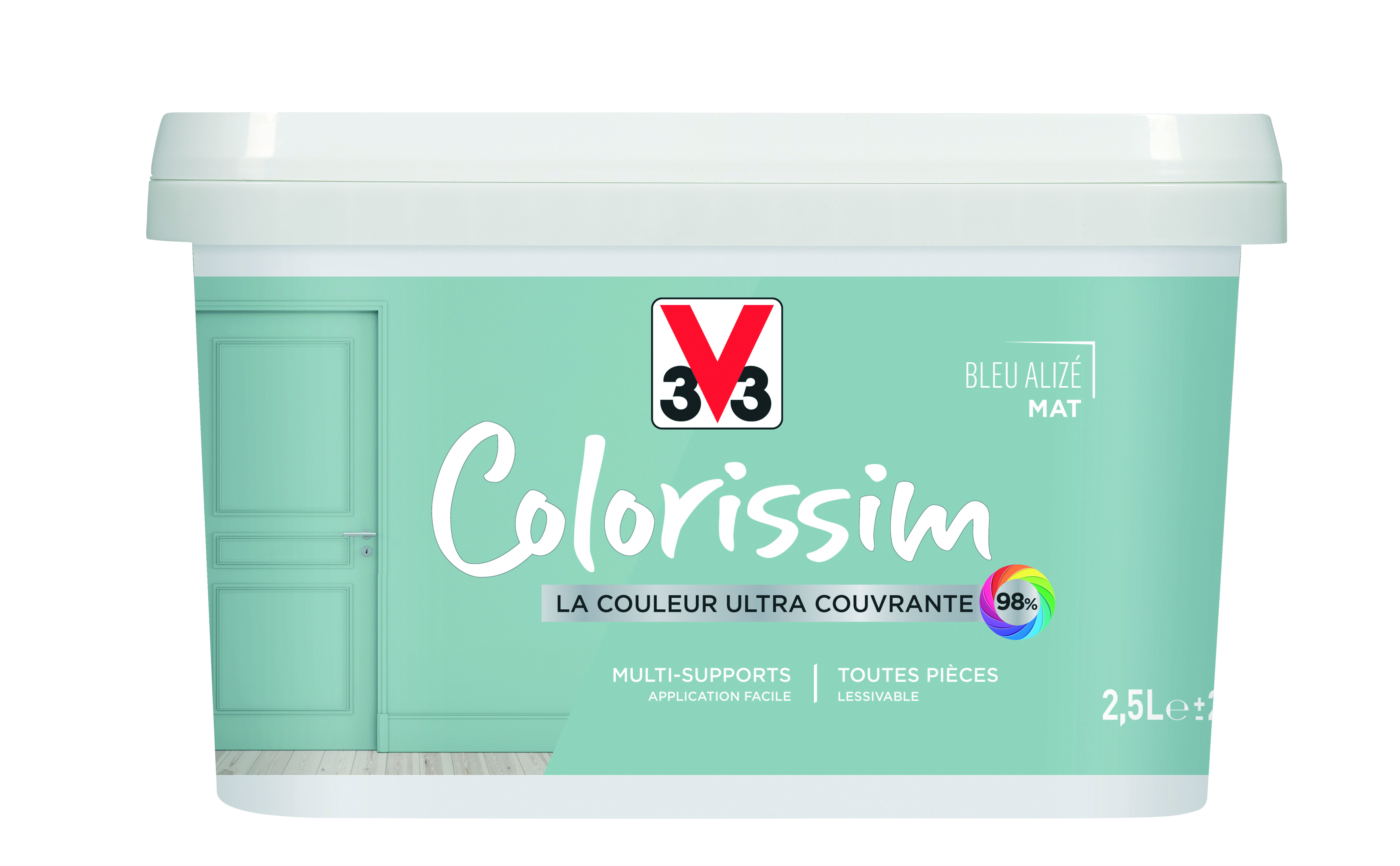 Peinture colorissim 2,5L bleu alizé mat 