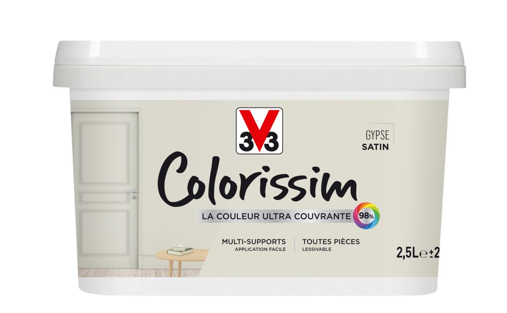 Peinture multisupport colorissim satin gypse 2,5L – - V33