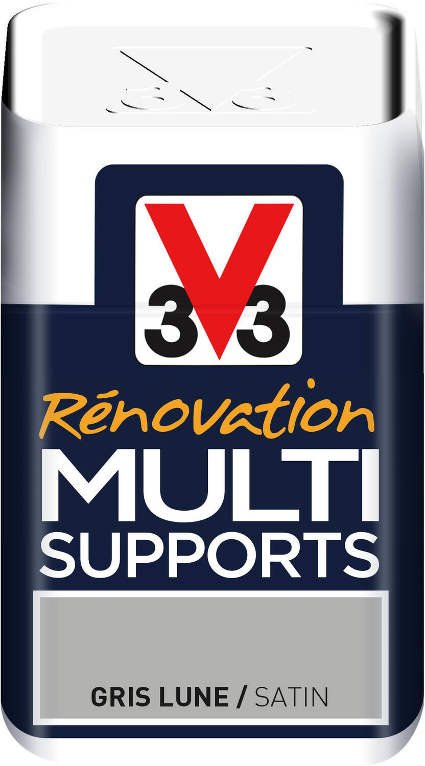 Testeur Peinture Rénovation Multisupport gris lune satin 75 ml - V33