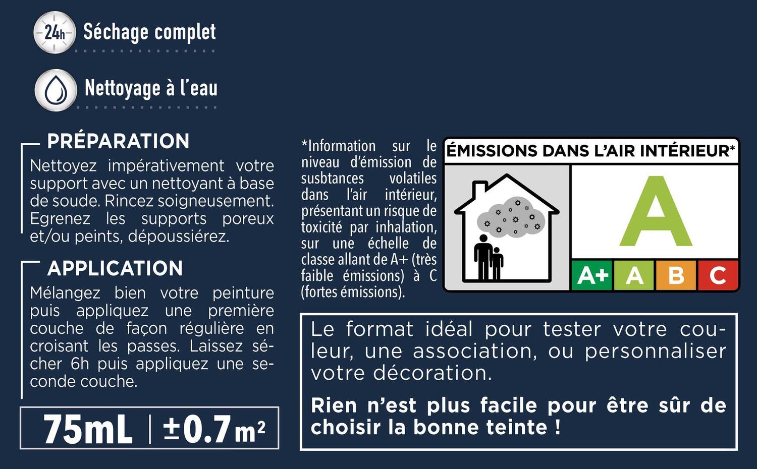 Testeur peinture Rénovation Multisupport rouge caprice satin 75 ml - V33