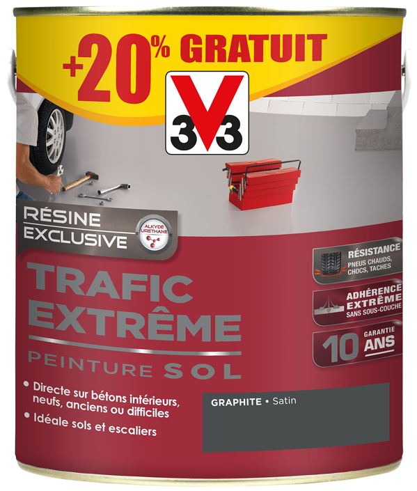 Peinture sol satin graphit 3L
