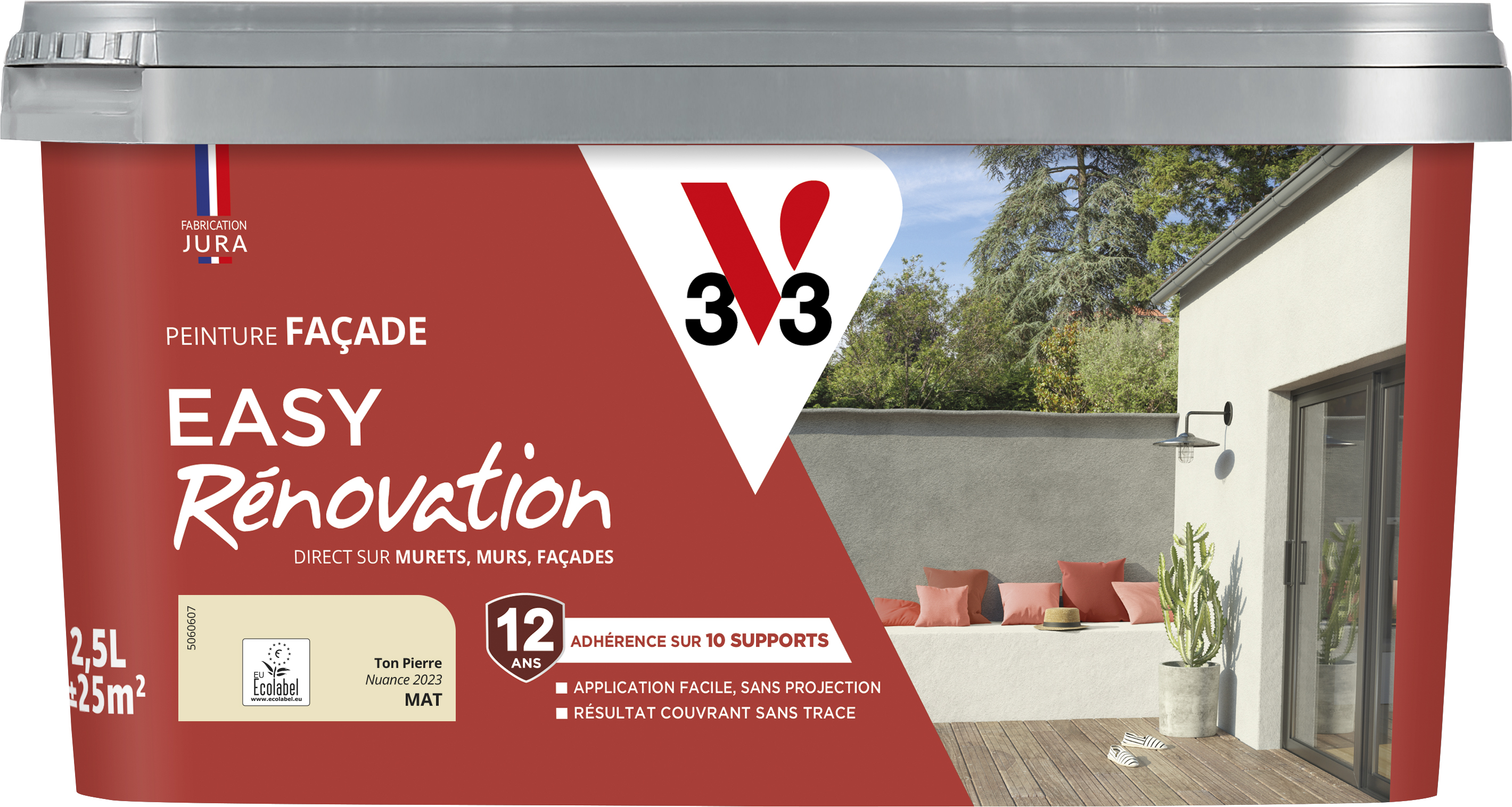 Peinture façade easy-reno 2,5 l anthracite