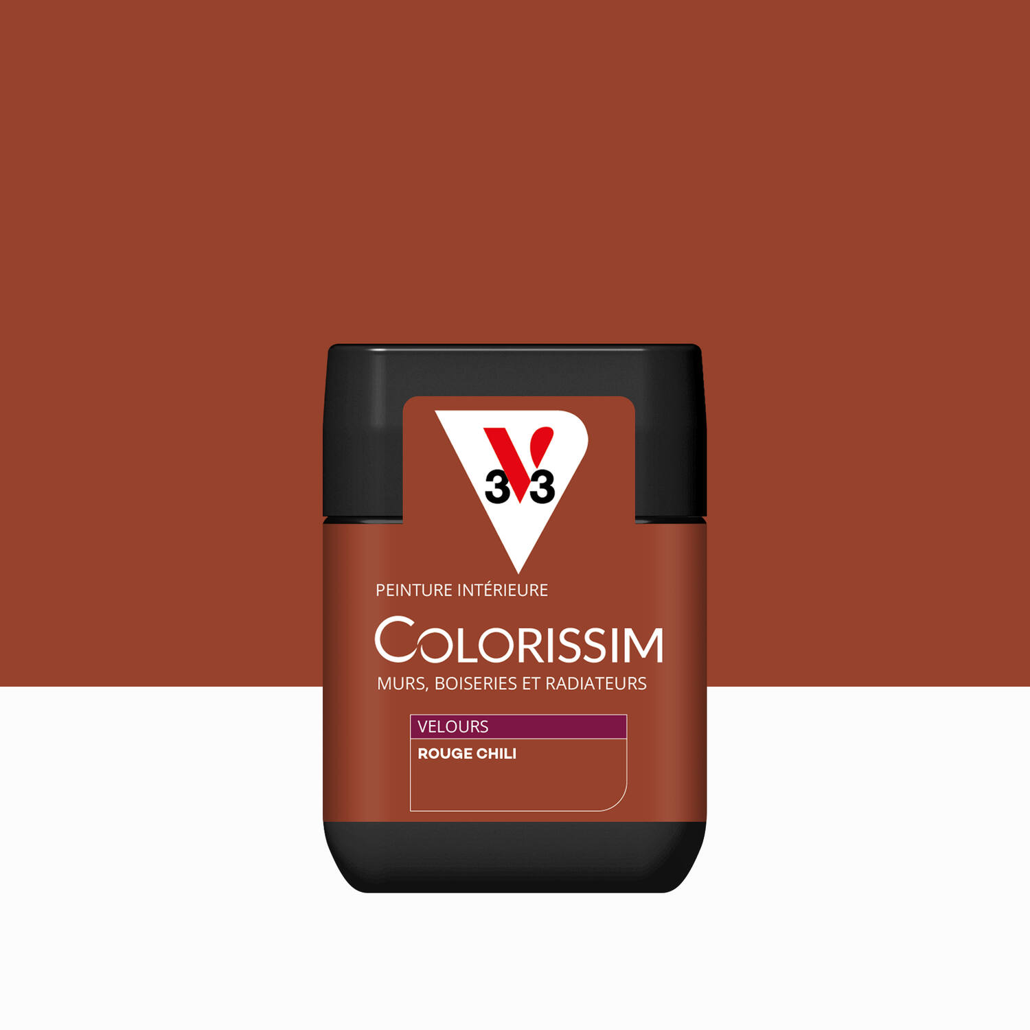 Peinture Intérieure Rouge Chili Velours 75ml Colorissim® - V33