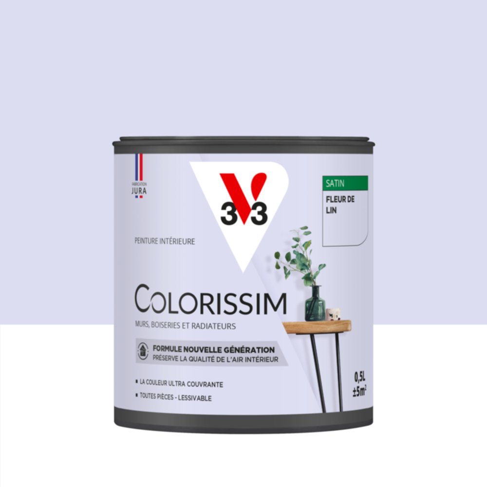 Peinture intérieure Colorissim® Fleur de Lin Satiné 0,5L - V33