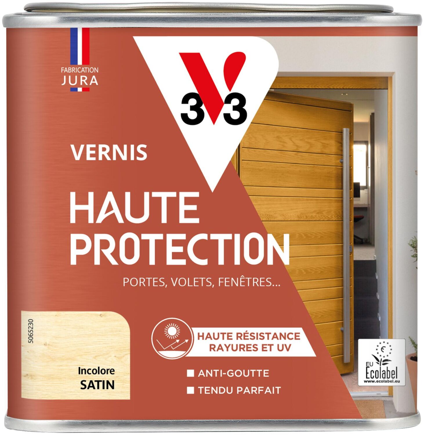 Vernis Haute Protection Ecolabel incolore Satin 0,5L - V33