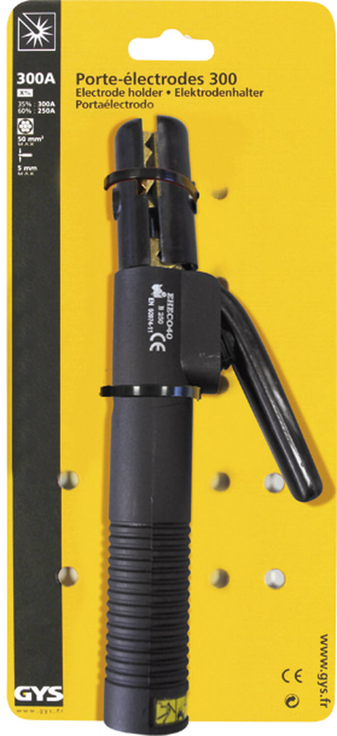 Porte-Électrode Professional 300A + Pince Masse 4m & 3m Câble Aluminium 16mm² - ELCAN