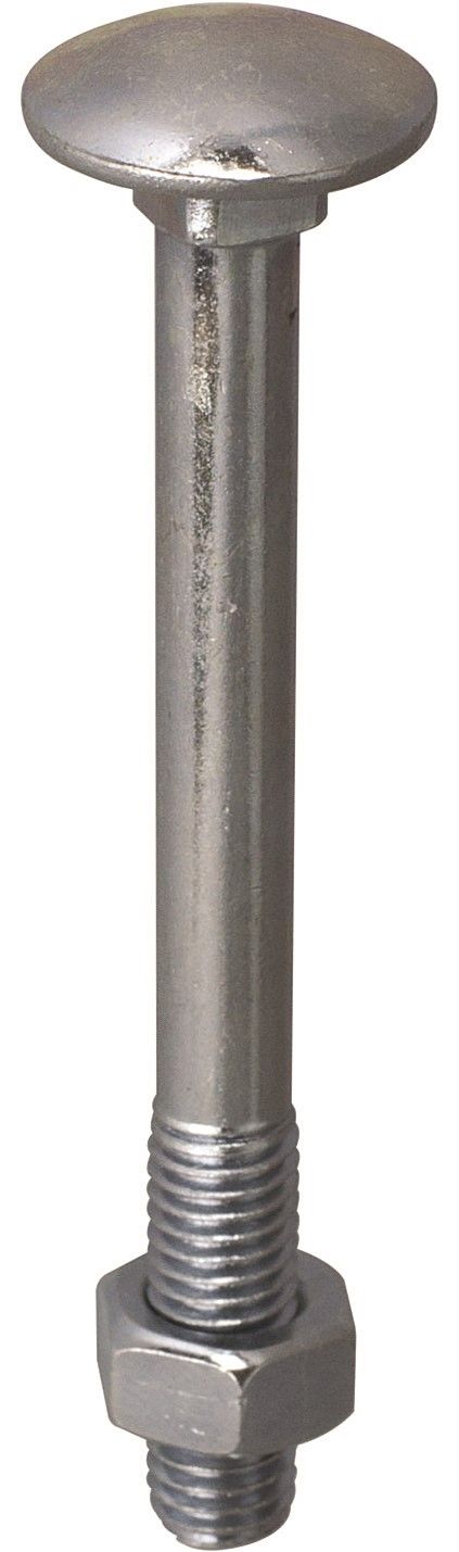 Boulon bois acier zingué diam8x80 x20