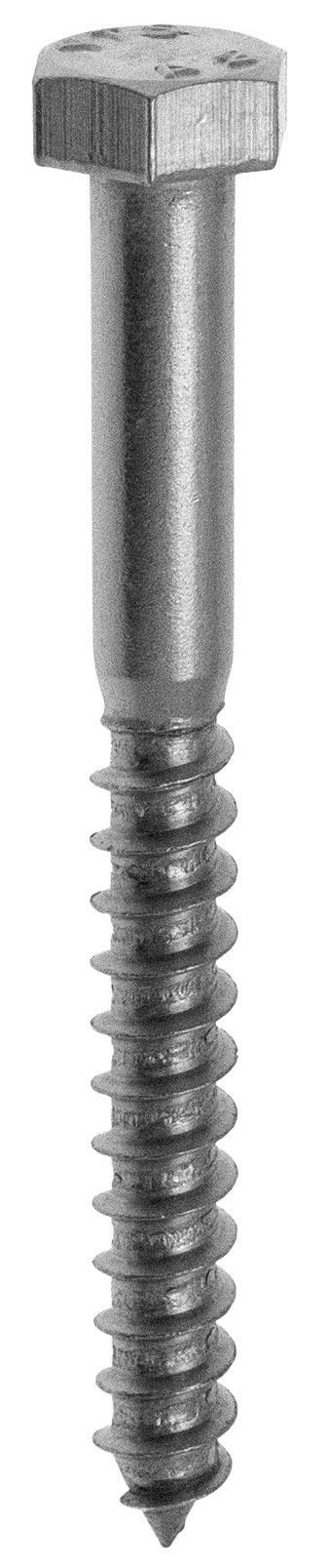 Tirefond tête hexagonale inox a2 8x80 x10