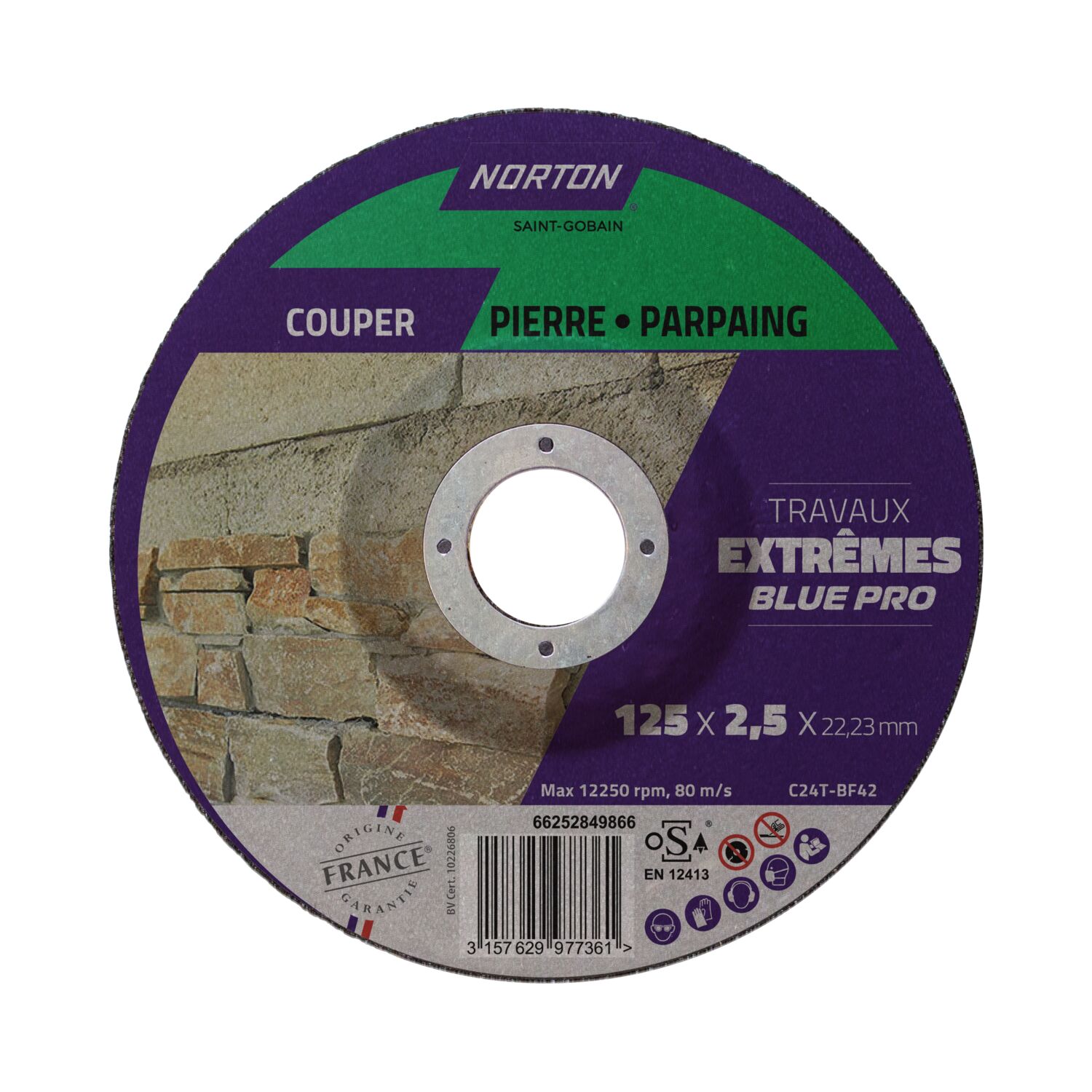 Disque matériaux construction Extrême 125x2,5mm - NORTON