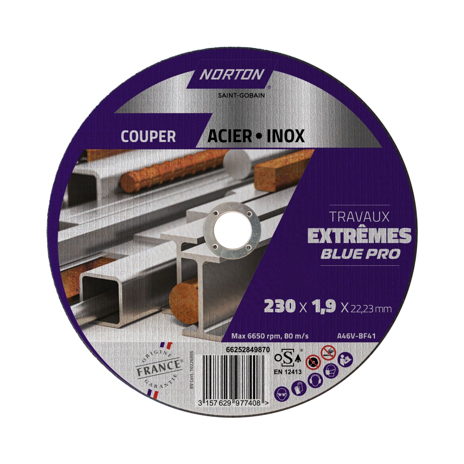 Disque métal/inox Extrême 230x1,9mm - NORTON