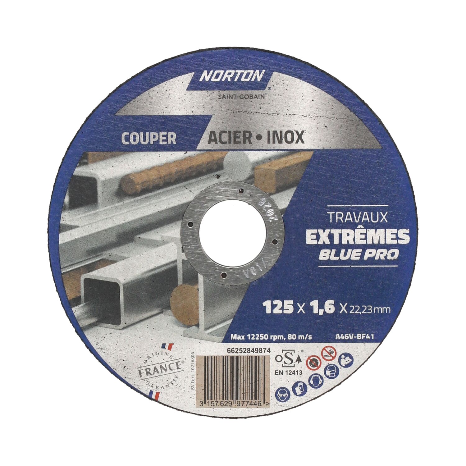 Disque métal/inox Extrême 125x1,6mm - NORTON