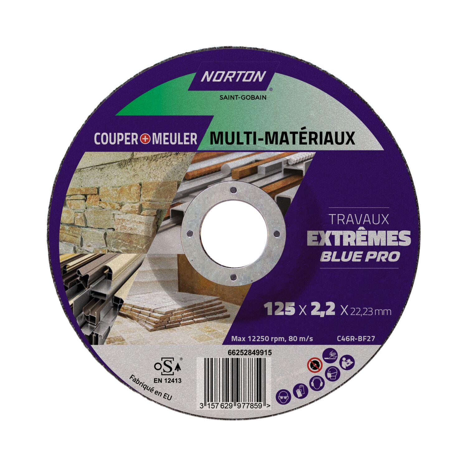 Disque multi-usage multi-matériaux 125x2mm - NORTON