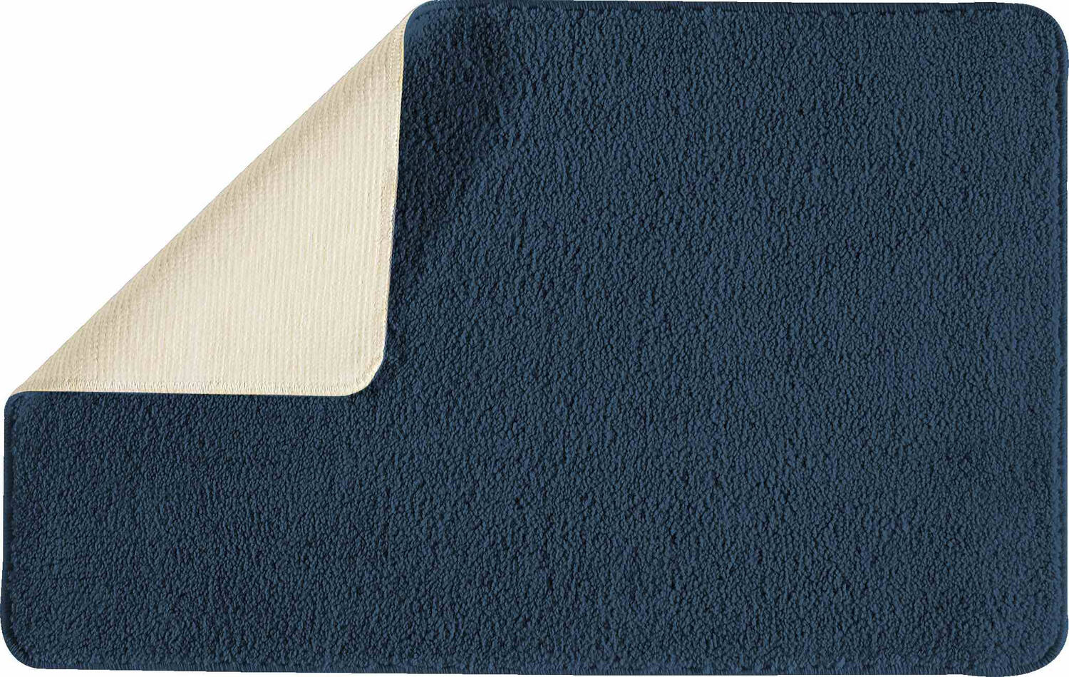 Tapis de Bain Antidérapant Polynésie Polyester 50x80cm Marine