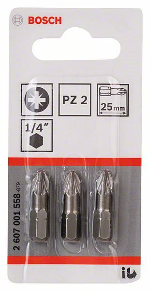 Embouts XH PZ2 25mm 3 pièces - BOSCH         