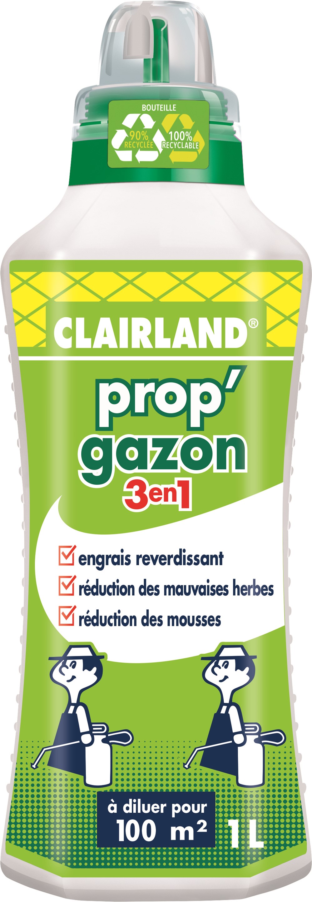 Engrais Gazon liquide PROP'GAZON 3 en 1 - concentré 1L