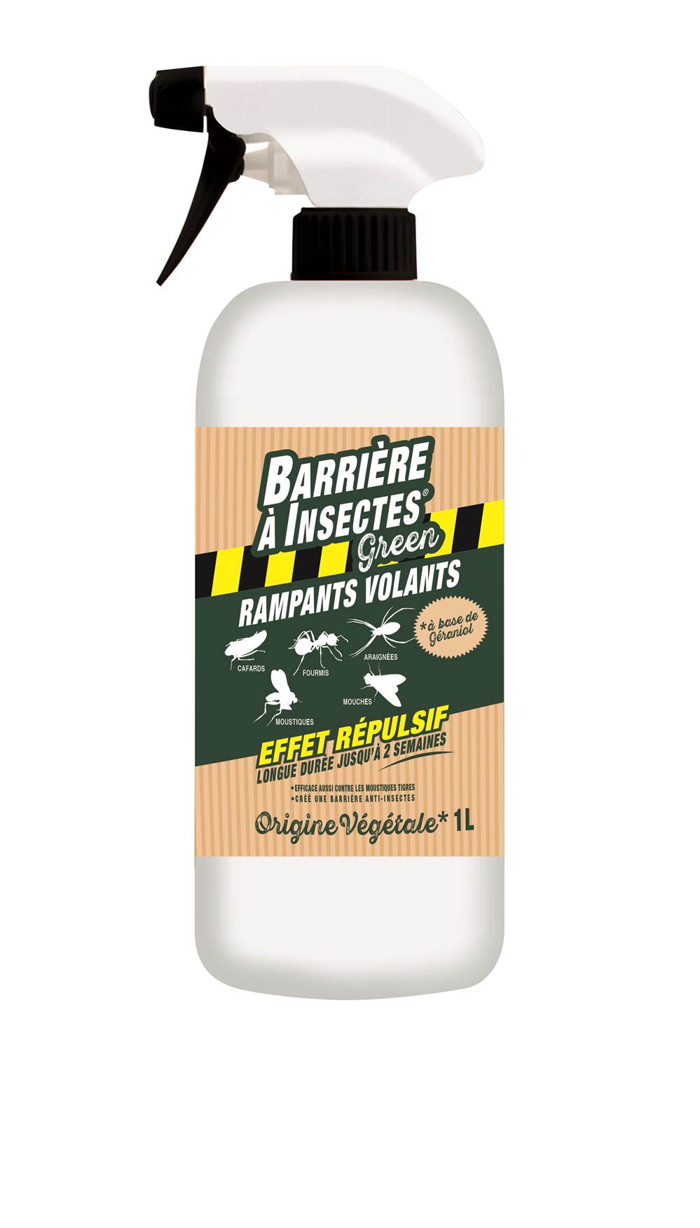 Répulsif Insectes Rampants et Volants origine végétale 1L Prêt à l'emploi