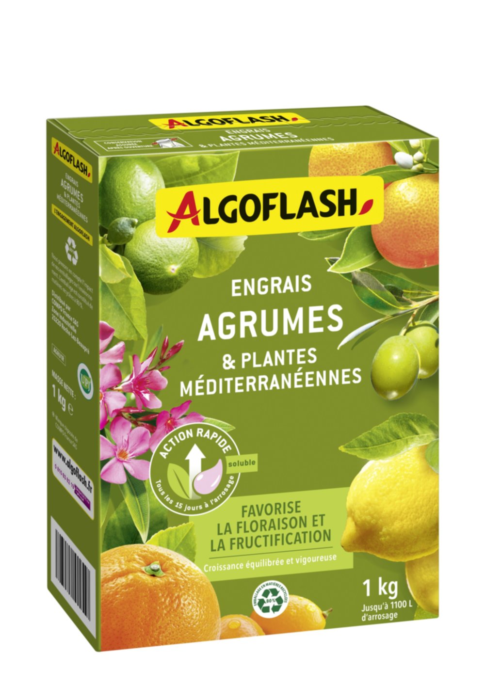 Engrais Agrumes et Plantes Méditerranéennes Action rapide 1kg - ALGOFLASH