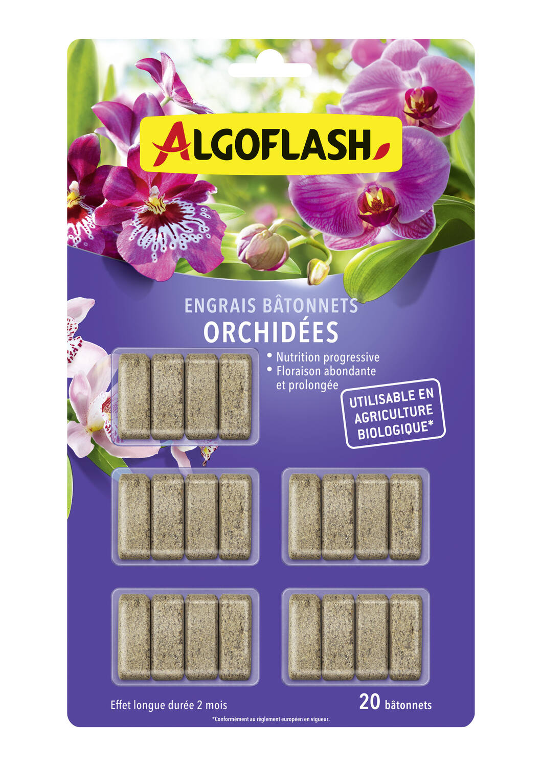 20 Bâtonnets Engrais Orchidées UAB - ALGOFLASH