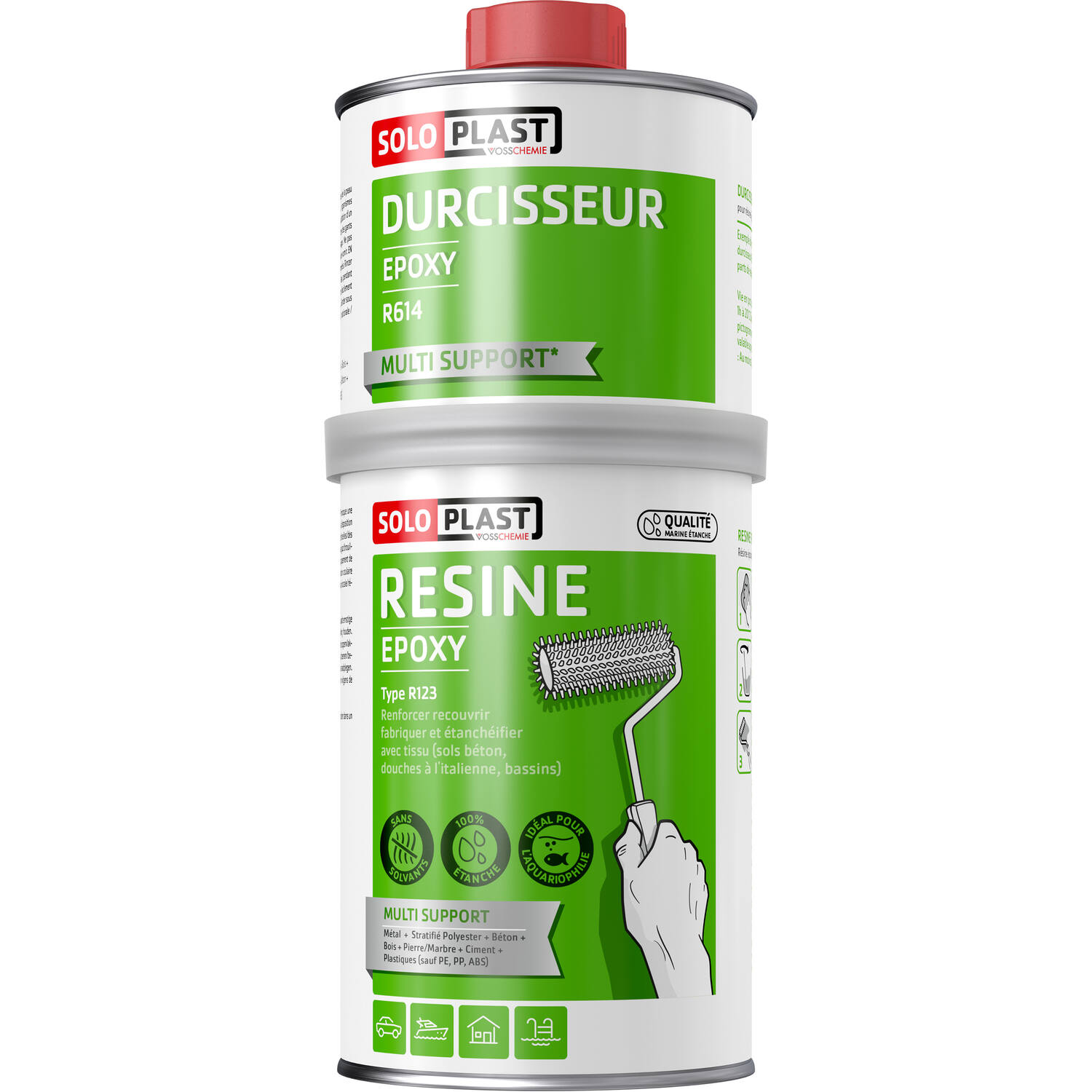Résine de recouvrement epoxy R123 1 kg - SOLOPLAST