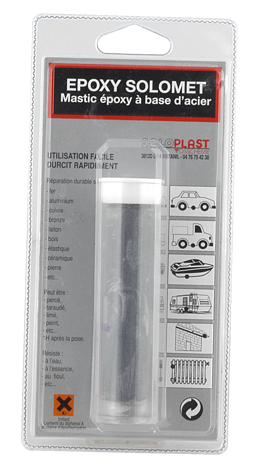 Mastic epoxy réparation acier 57 g - SOLOPLAST