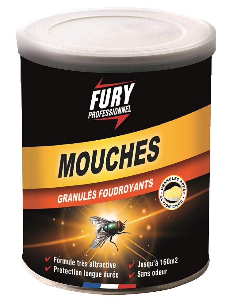 Mouches granulés foudroyants 400G FURY
