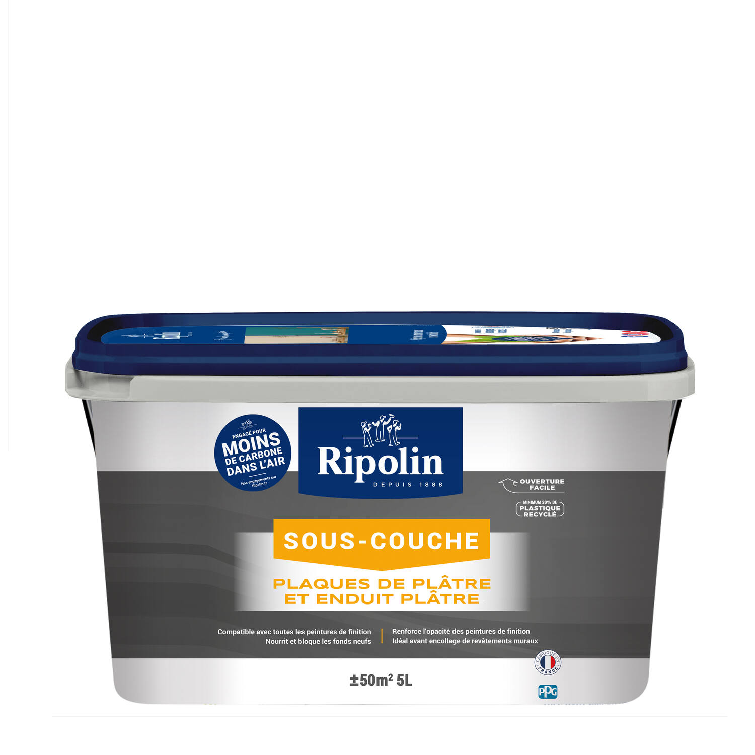 Sous-Couche Plaque De Platre Blanc Mat 5L - RIPOLIN