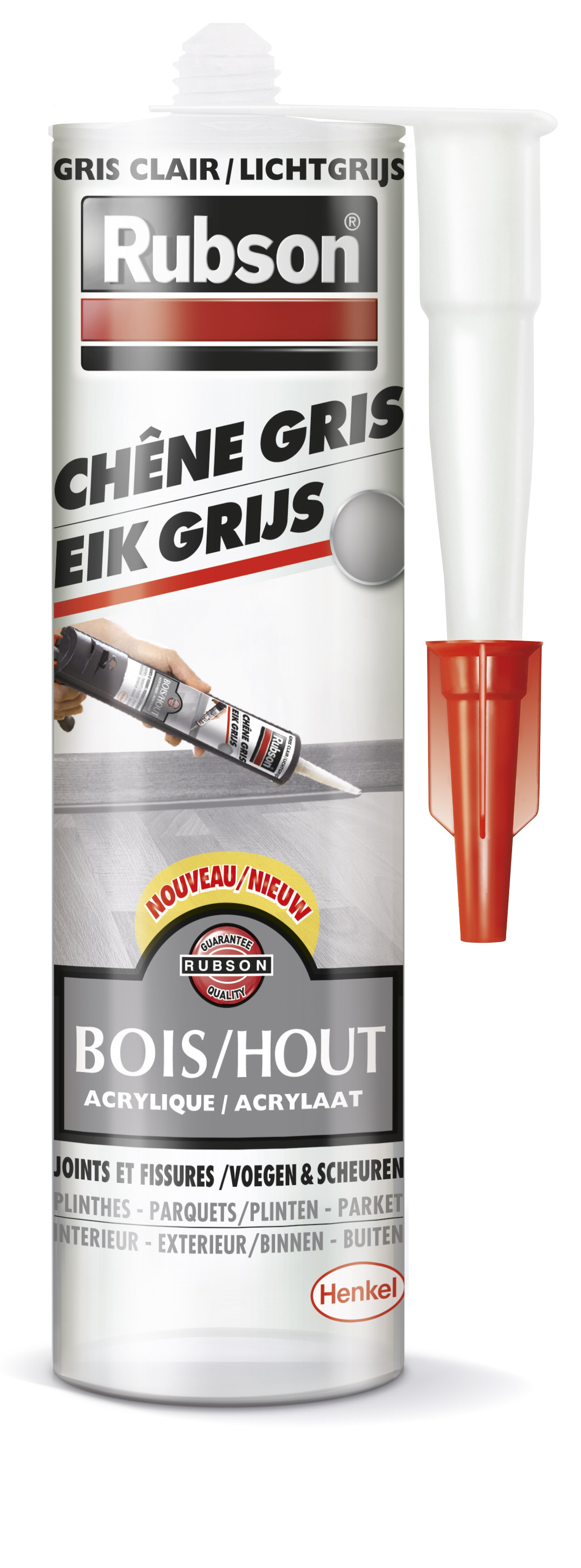 Mastic Bois gris clair 280 mL - RUBSON