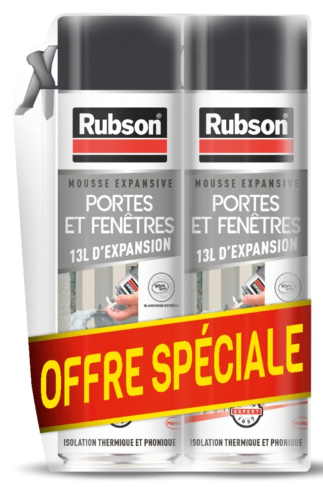 Lot 2 mousses expansives portes et fenêtres 500 ml - RUBSON