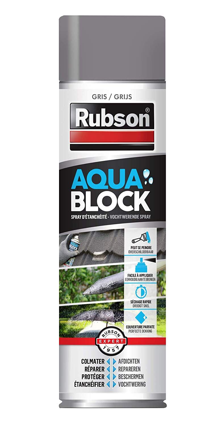 Revêtement d'étanchéité Aquablock spray 300 mL gris - RUBSON