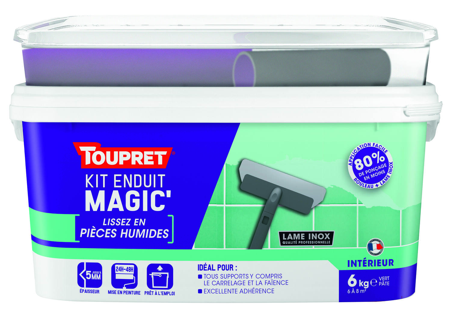 Kit Enduit Magic'Pièce Humide pâte 6kg
