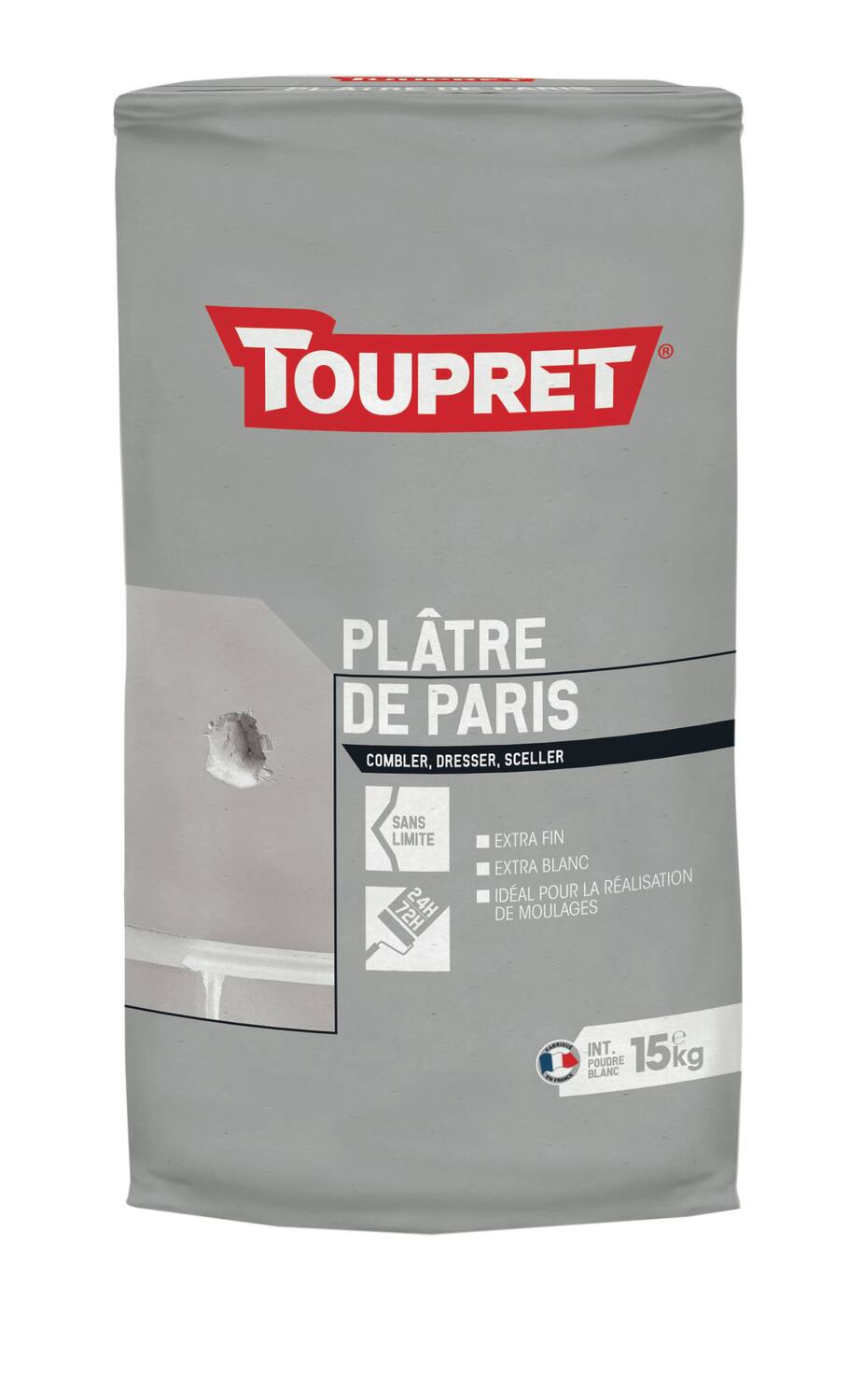 Plâtre Paris Poudre Blanc 15kg - TOUPRET