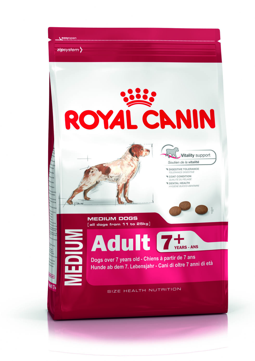 Croquette chien medium adult 7+ 15kg - ROYAL CANIN