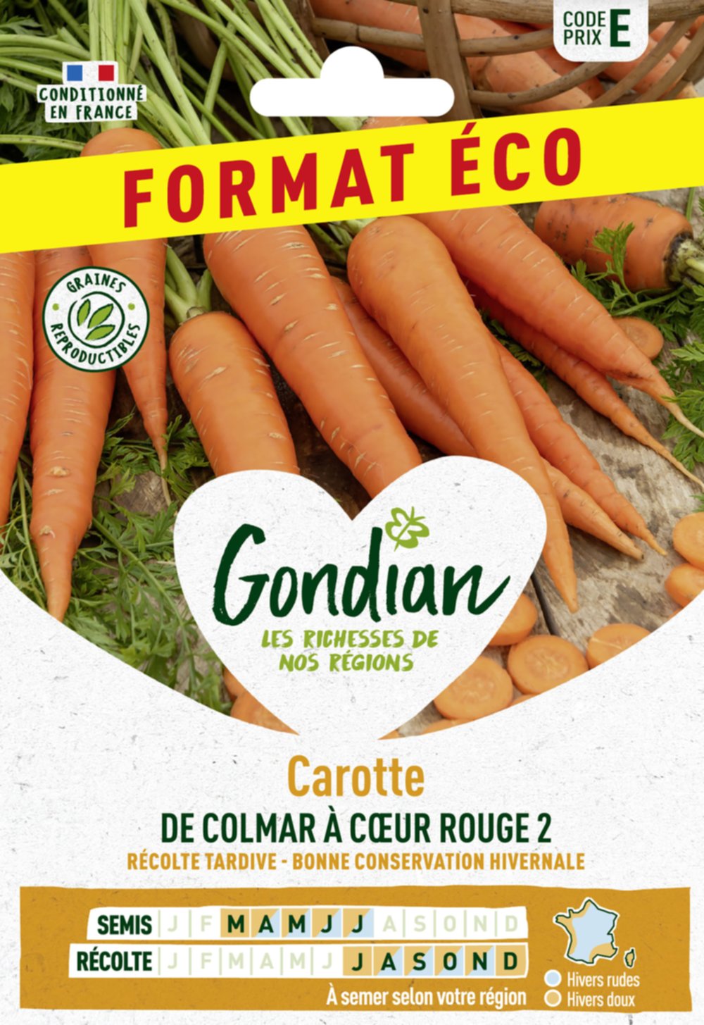 Carotte de Colmar à Cœur Rouge 2 - GONDIAN