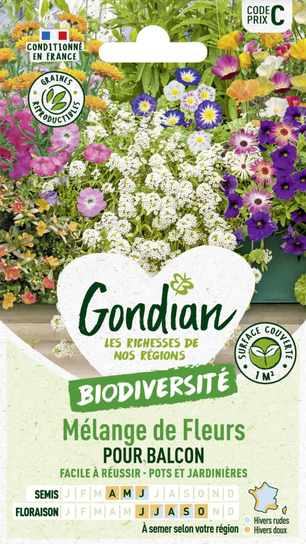 Mélange de fleurs Fleurs Annuelles pour Balcons - GONDIAN