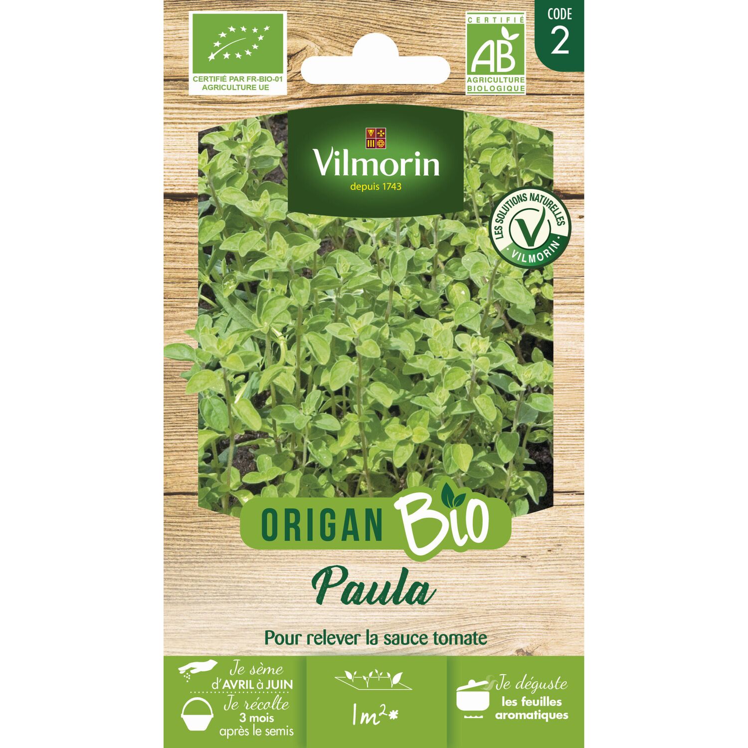 Graines Origan Paula Bio - VILMORIN