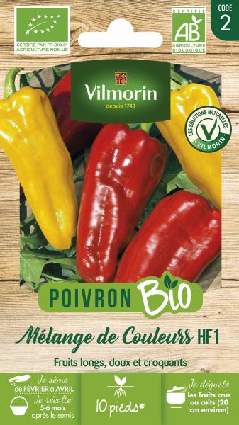 Graines Poivron Mélange de Couleurs Bio - VILMORIN