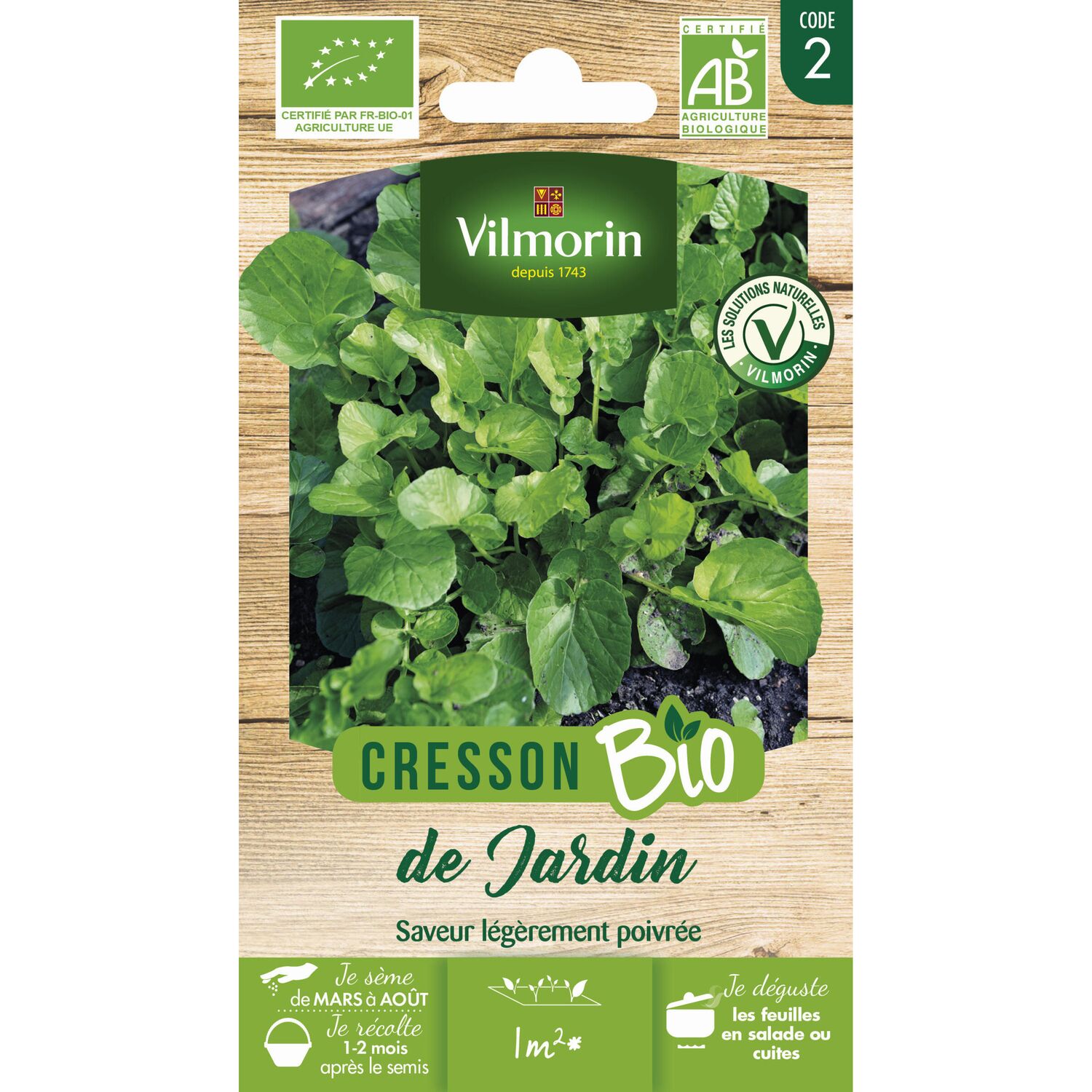 Graines Cresson de Jardin Bio - VILMORIN