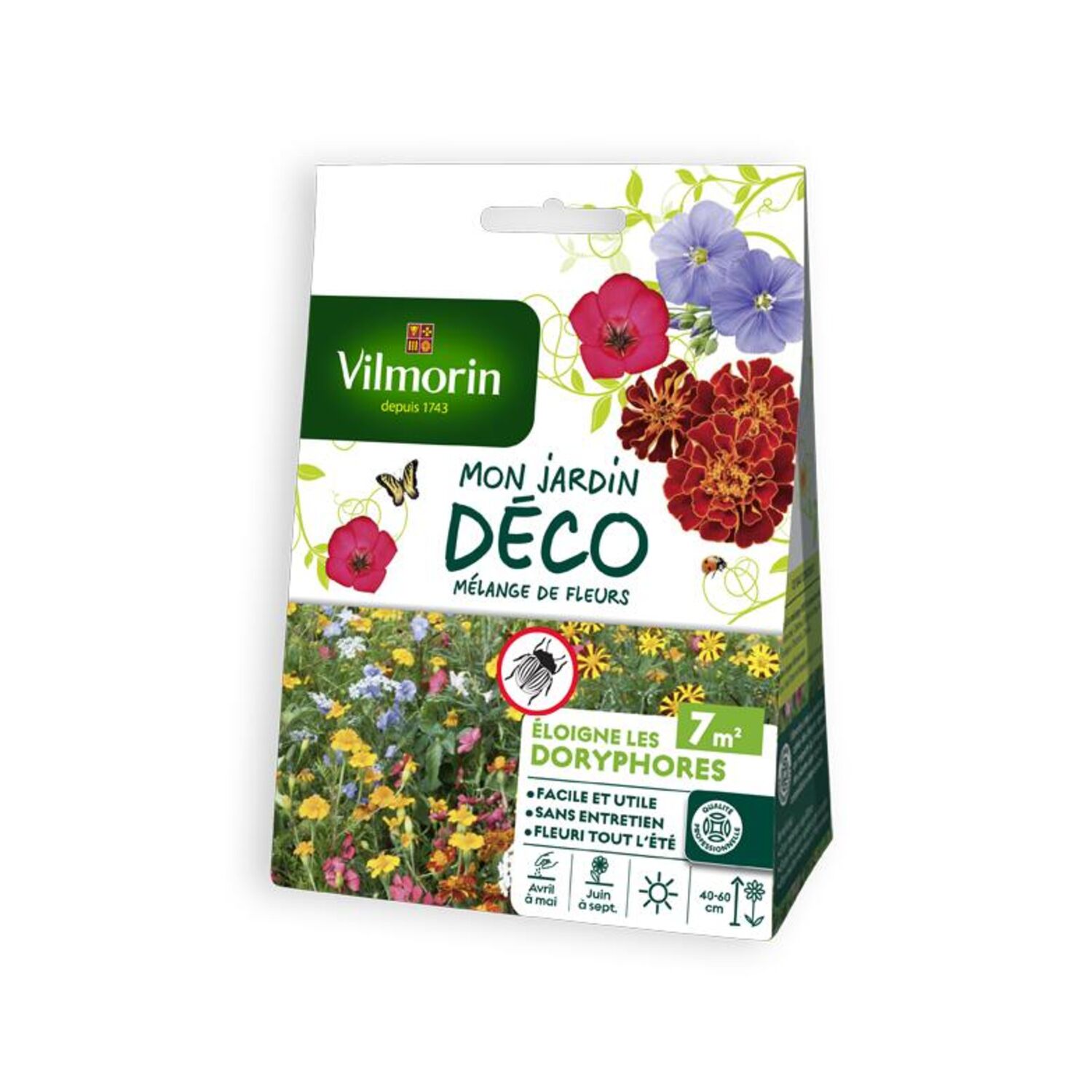 Graines Mélange Fleurs Éloigne Doryphores 7m² - VILMORIN